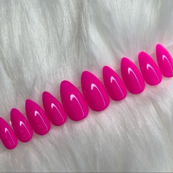 Fuchsia Custom Press On Nails | High Quality Nails | Handmade - Picture 1 of 13